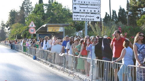 "Opening ceremony at the Carthage Amphitheatre with star Ragheb Alama."