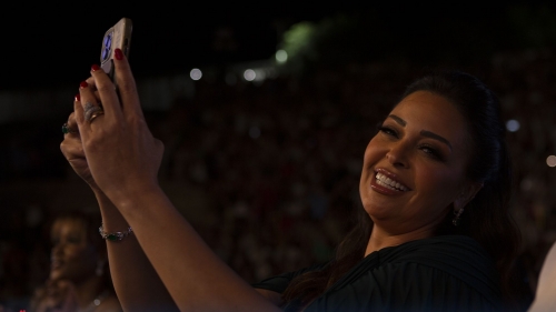 "Opening ceremony at the Carthage Amphitheatre with star Ragheb Alama."