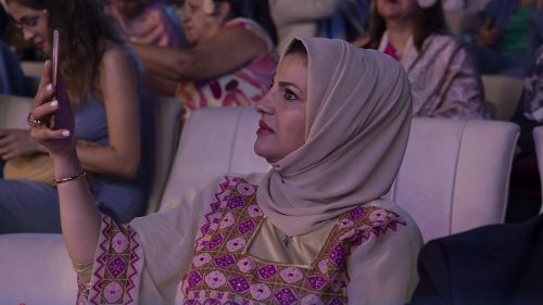 "Opening ceremony at the Carthage Amphitheatre with star Ragheb Alama."