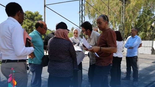 زيارة إلى مسرح قرطاج الأثري و مسرح الأوبرا بمدينة الثقافة تحضيرا لحفلي افتتاح و اختتام المهرجان