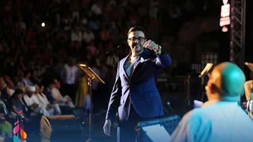  حفل الفنان صابر الرباعي في افتتاح المهرجان بمسرح قرطاج