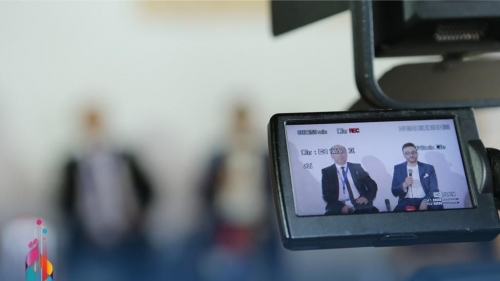 The Press Conference of Artist Saber Rebai After the Opening Ceremony