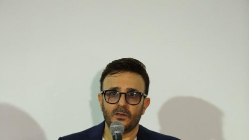 The Press Conference of Artist Saber Rebai After the Opening Ceremony