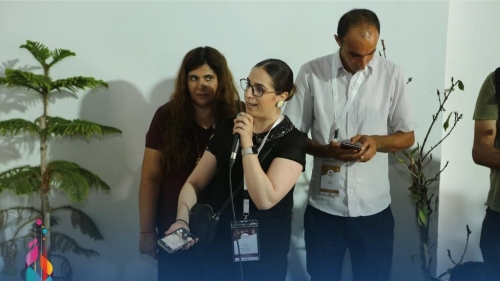 The Press Conference of Artist Saber Rebai After the Opening Ceremony