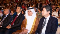 "Opening ceremony at the Carthage Amphitheatre with star Ragheb Alama."