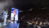 "Opening ceremony at the Carthage Amphitheatre with star Ragheb Alama."